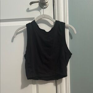 Forever 21 Black Sleeveless Crop Top (Open Back) Urban Rebel